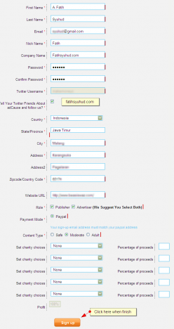 adcause pay per tweet register step 3 adcause pay per tweet register step 3