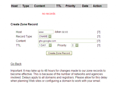 cz.cc settings for blogger custom domain 