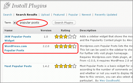 wordpress plugins by search